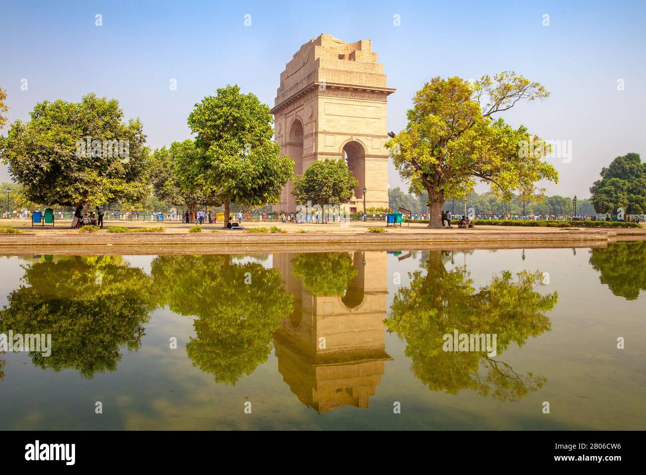 Vordach und India Gate in Neu Delhi, Indien Stockfoto