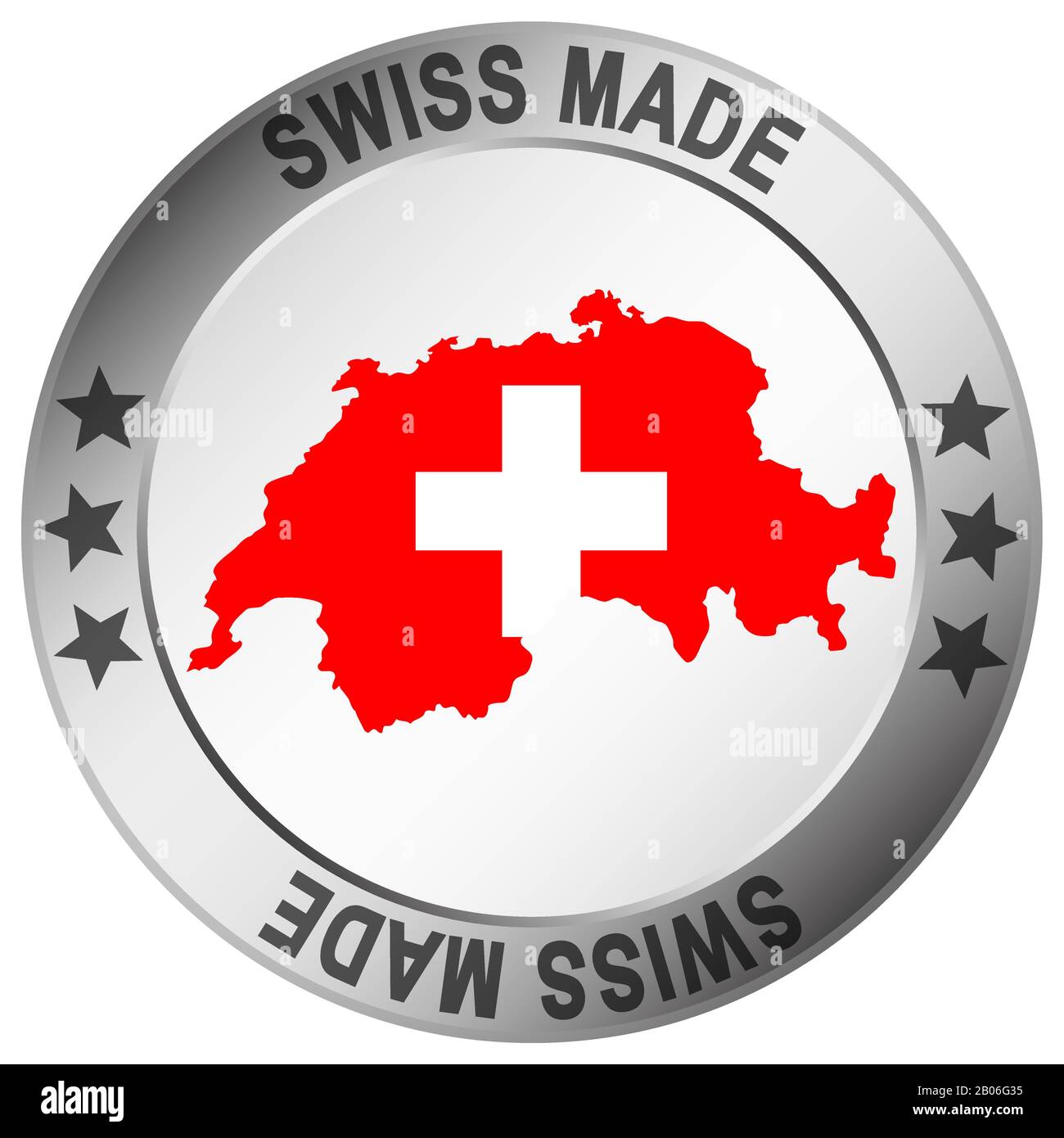 Made Switzerland Icon Ausgeschnittene Stockfotos und -bilder - Alamy