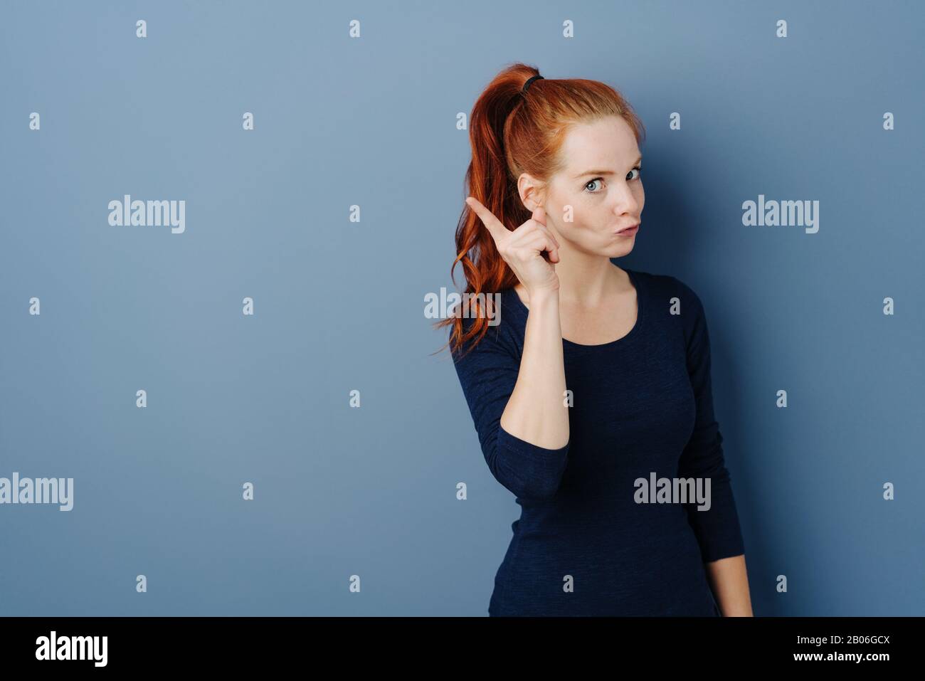 Young Woman Wagging Finger Stockfotos Und Bilder Kaufen Alamy