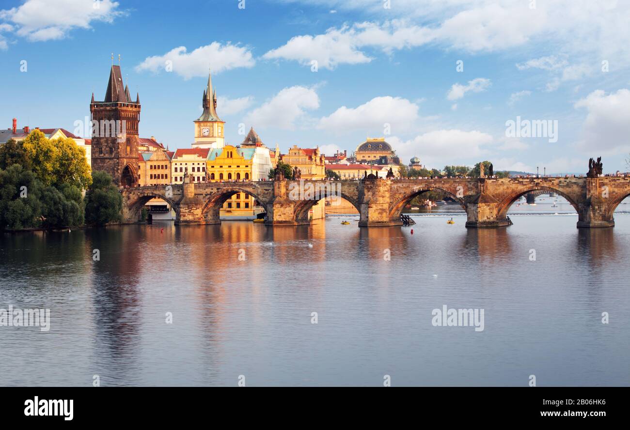 Prag - Karlsbrücke, Tschechische Republik Stockfoto