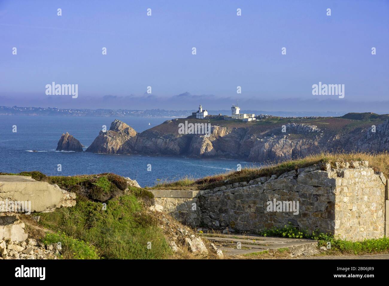 Bunkeranlagen aus dem 2. Weltkrieg, Atlantic Battle Memorial Museum, Camaret-sur-Mer, Department Finistere, Frankreich Stockfoto