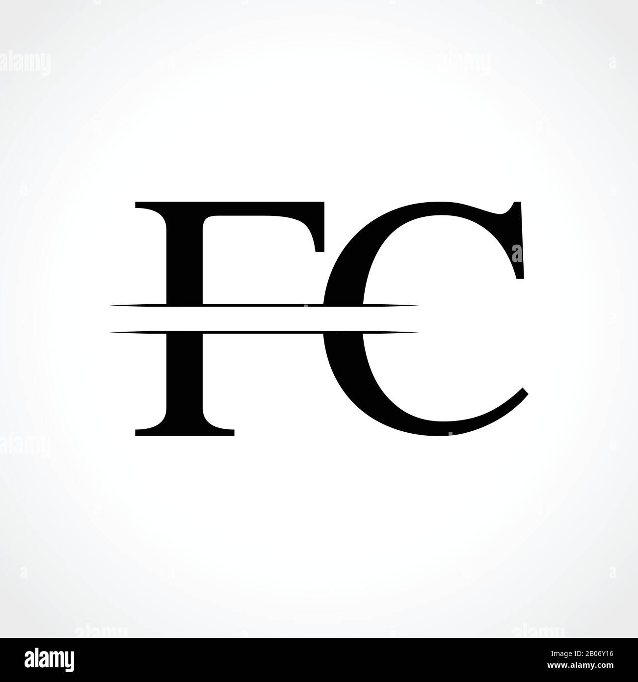 FC schreiben Typ Logo Design vector Template. Zusammenfassung Schreiben FC Logo Design Stock Vektor