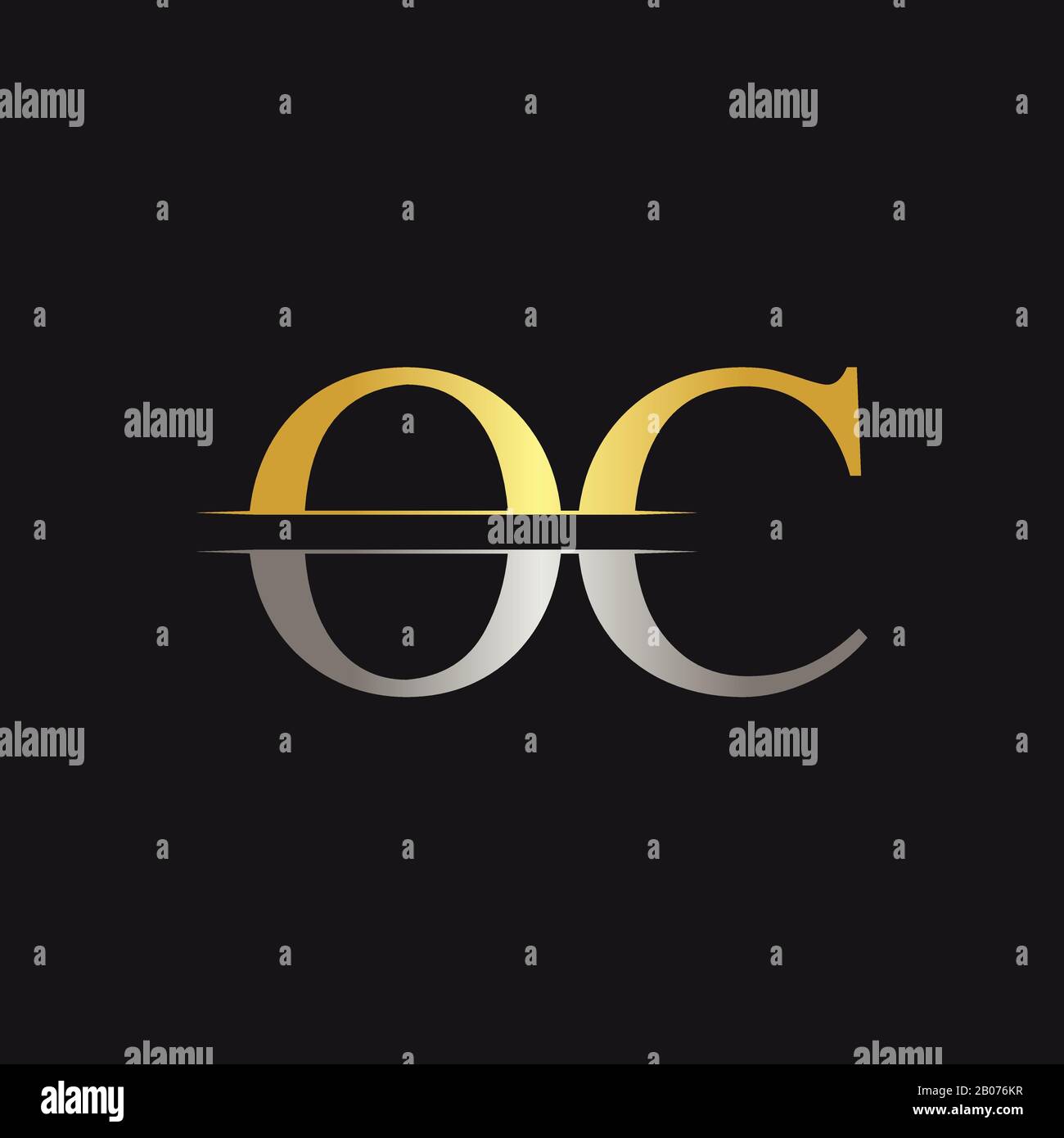 Anfänglicher Monogrammbrief OC Logo Design Vector Template. OC Letter Logo Design Stock Vektor