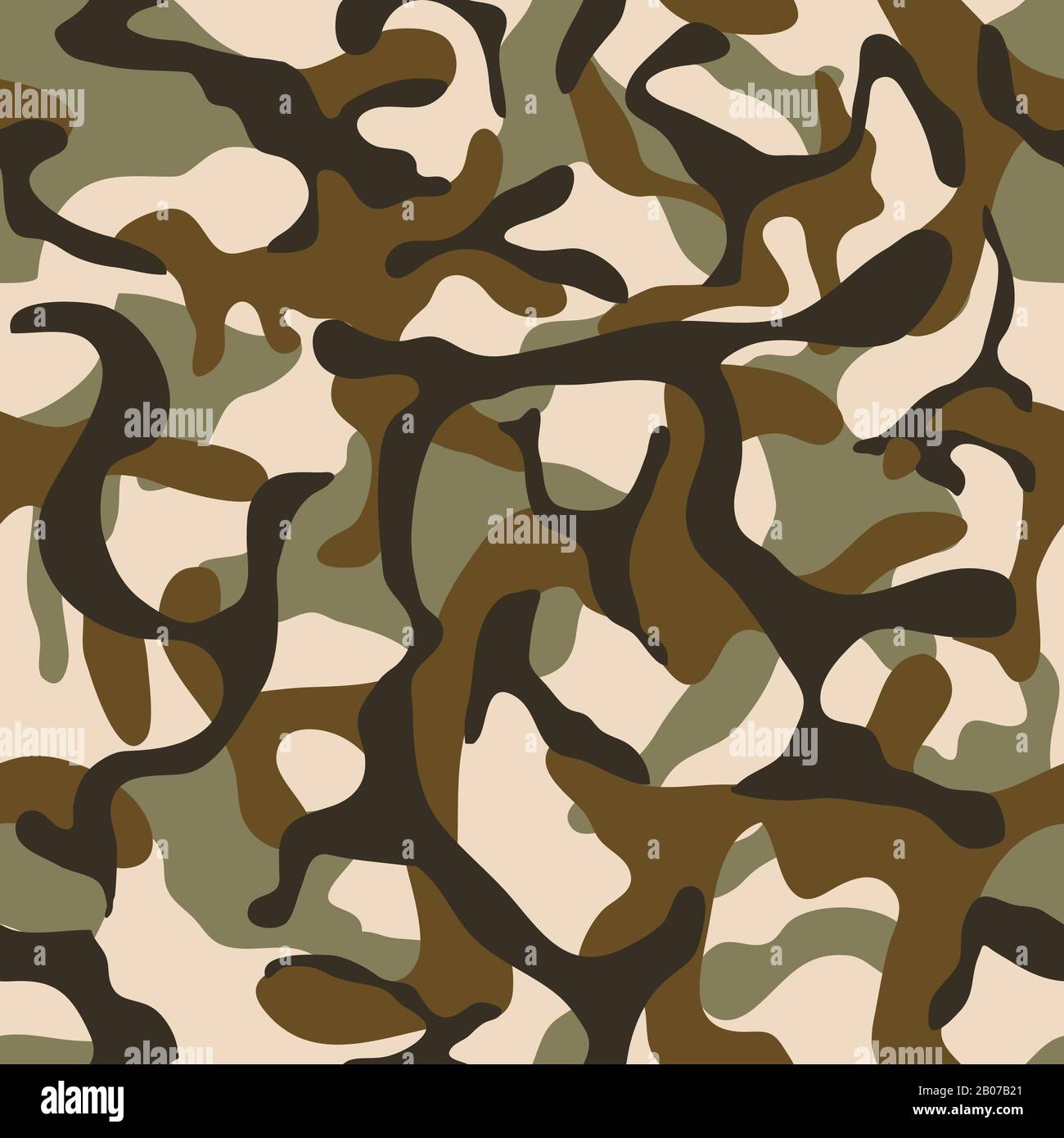 Camouflage, Militärvektor, nahtloses Muster. Armee-Hintergrundkleidung für einheitliche Soldatenillustration Stock Vektor