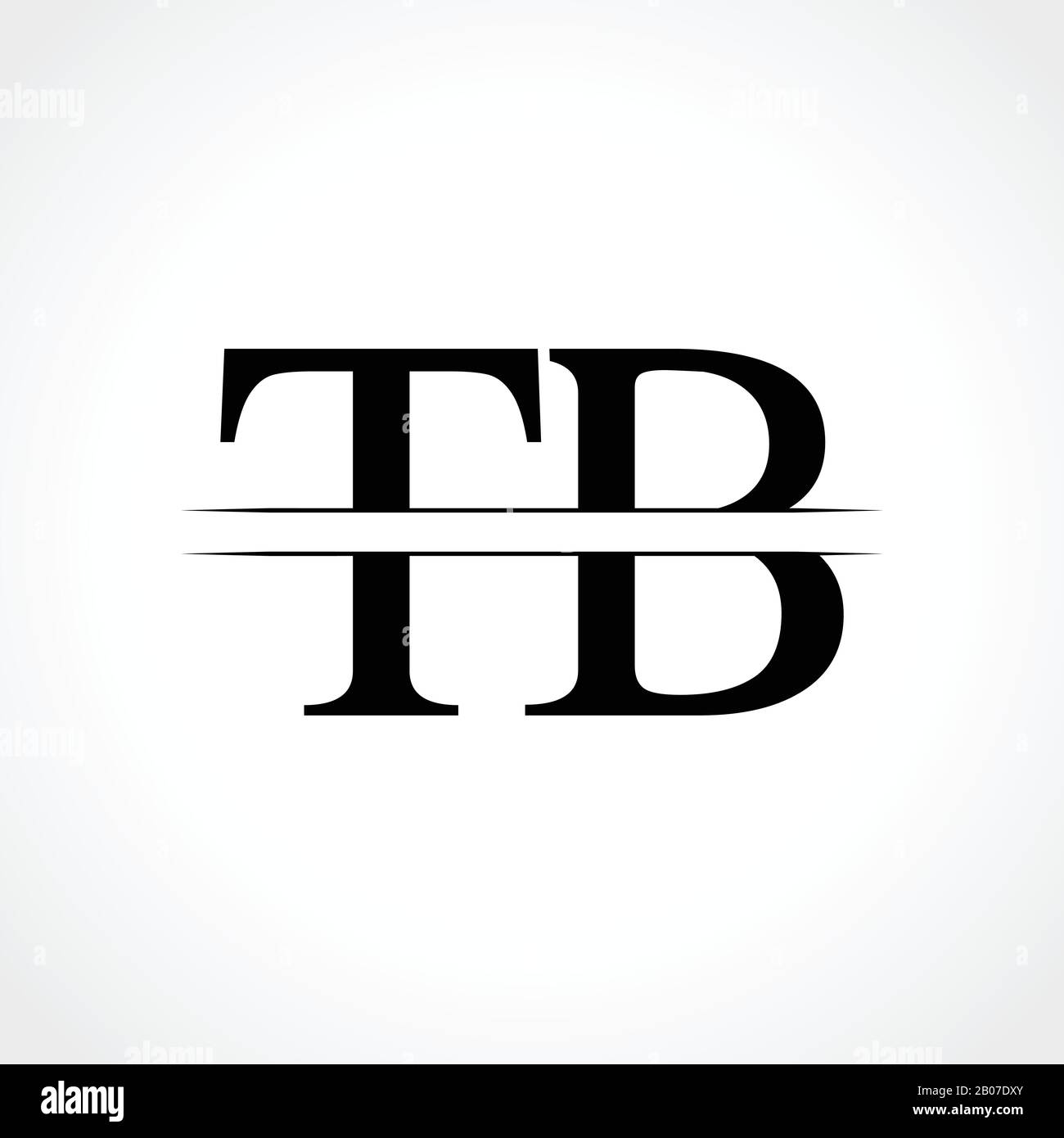 Vektor-Vorlage für TB-Logo im Anfangsbuchstaben. Design mit gelinkteten Typografie-TB-Letter-Logos Stock Vektor