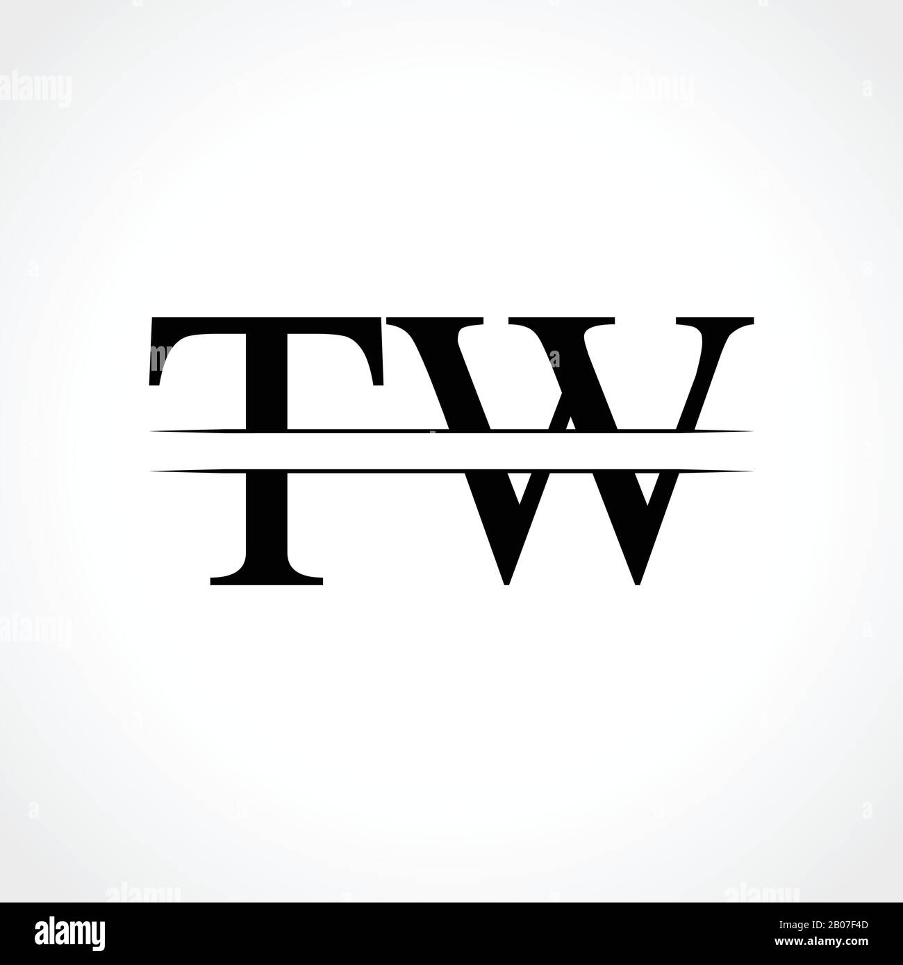 Anfangsbuchstaben TW Logo Design Vector Template. Verknüpftes Typografie TW Letter Logo Design Stock Vektor