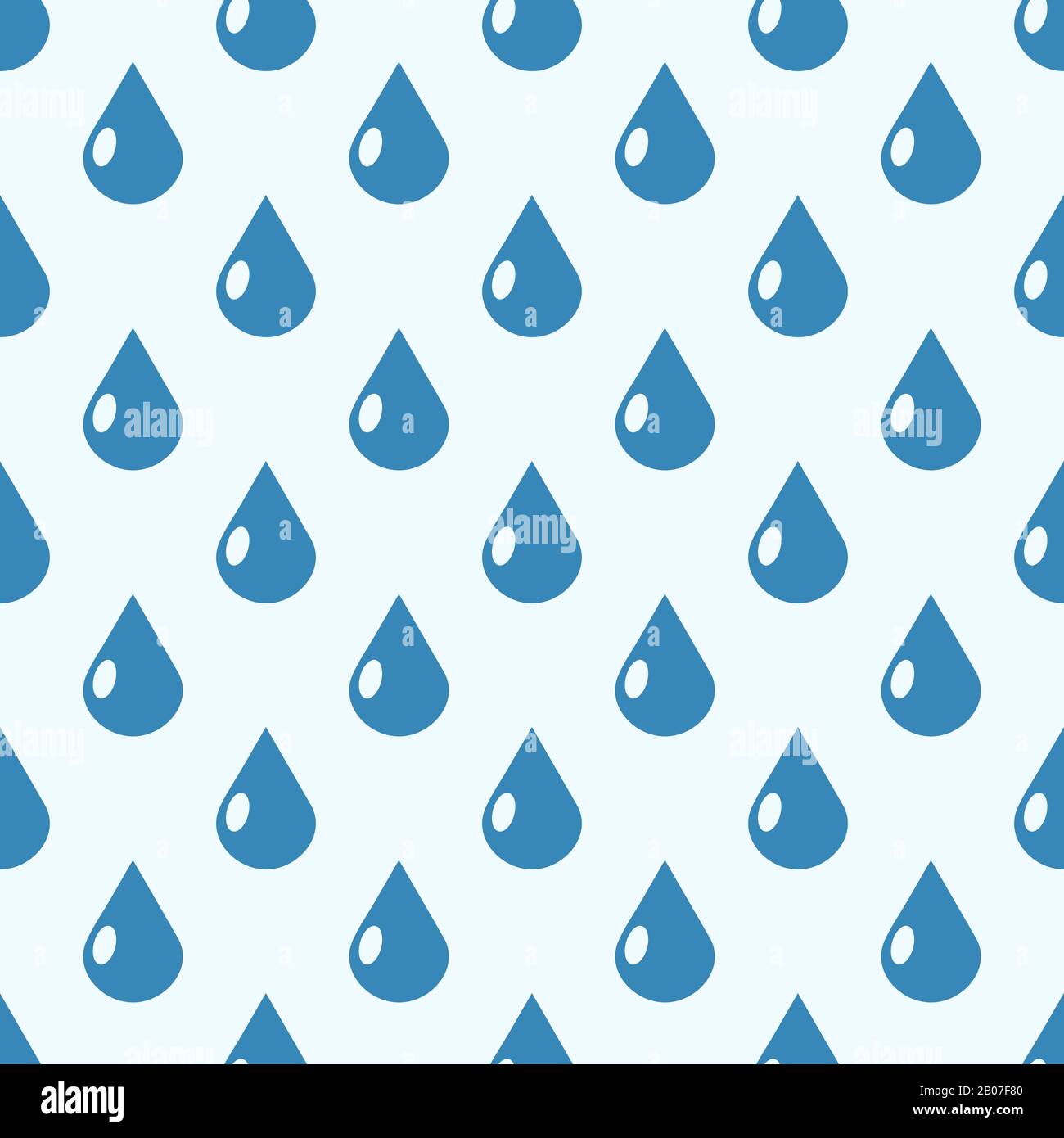 Vector Rain nahtloser Hintergrund in blau-weißer Farbabbildung Stock Vektor