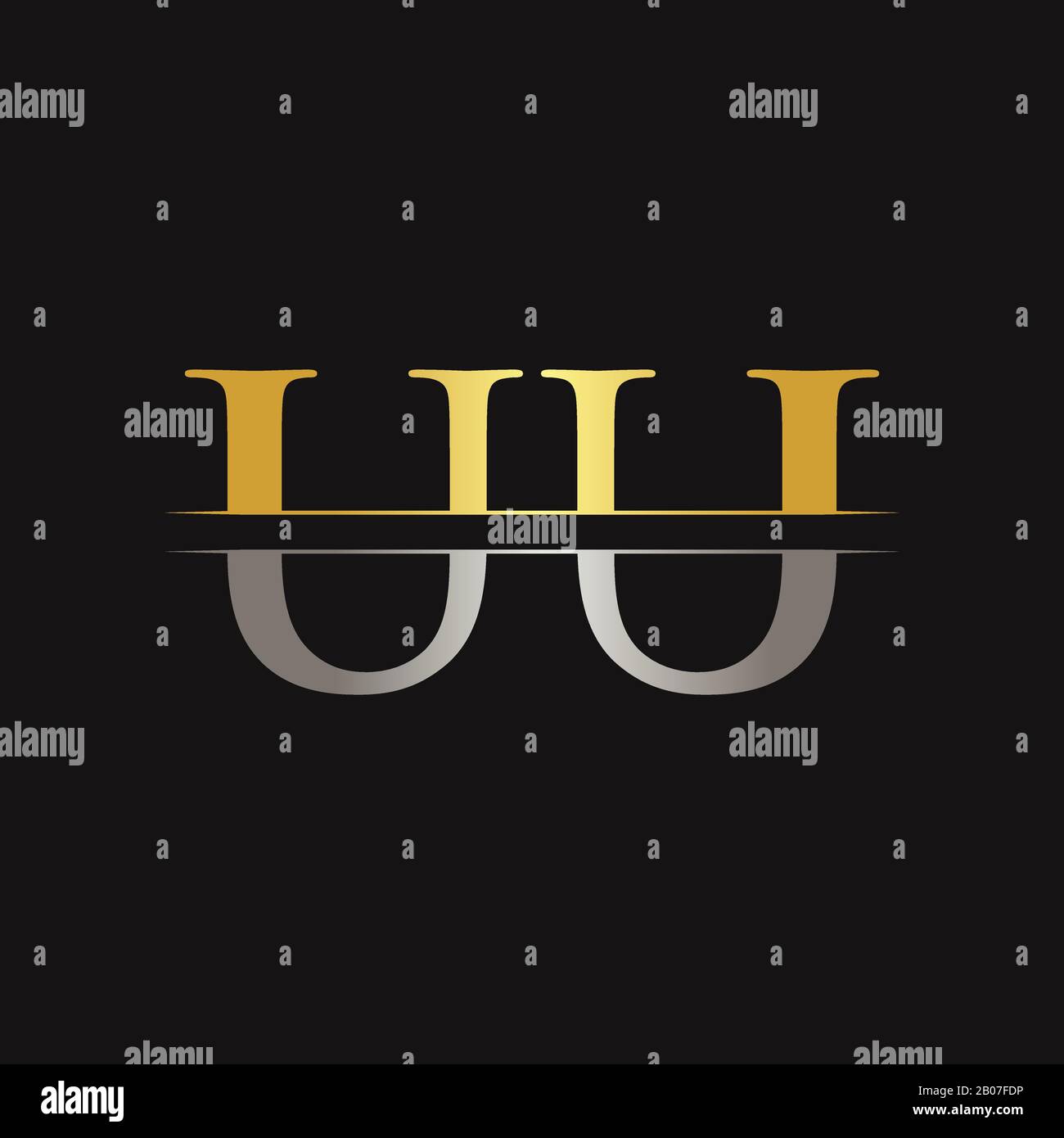 Initial UU Logo Design Vector Template. UU Schreiben Logo Design Stock Vektor