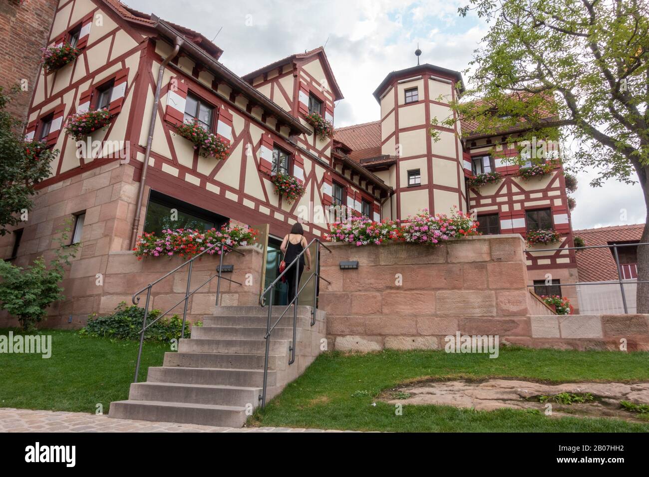 Die Burgverwaltung Nürnberg im Schloss Nürnberg/Kaiserschloss Nürnberg, Bayern, Deutschland. Stockfoto