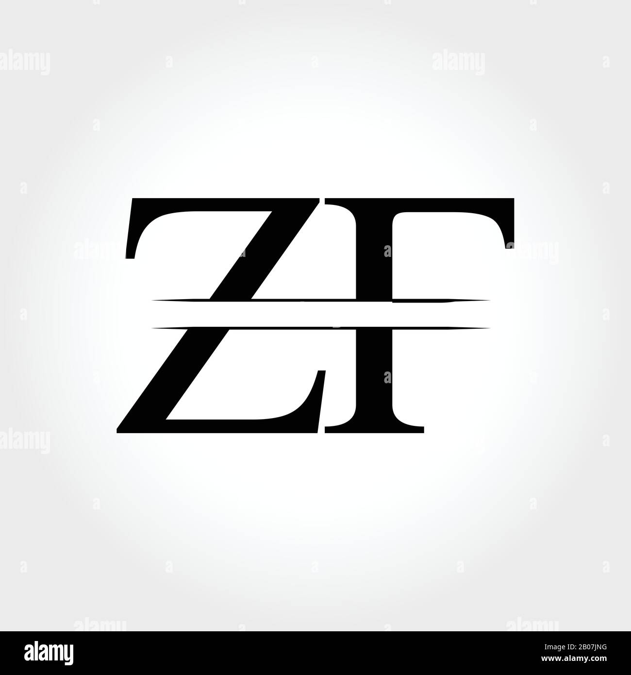 Vektor-Vorlage für das anfängliche Design von ZF-Logos. Creative Letter ...
