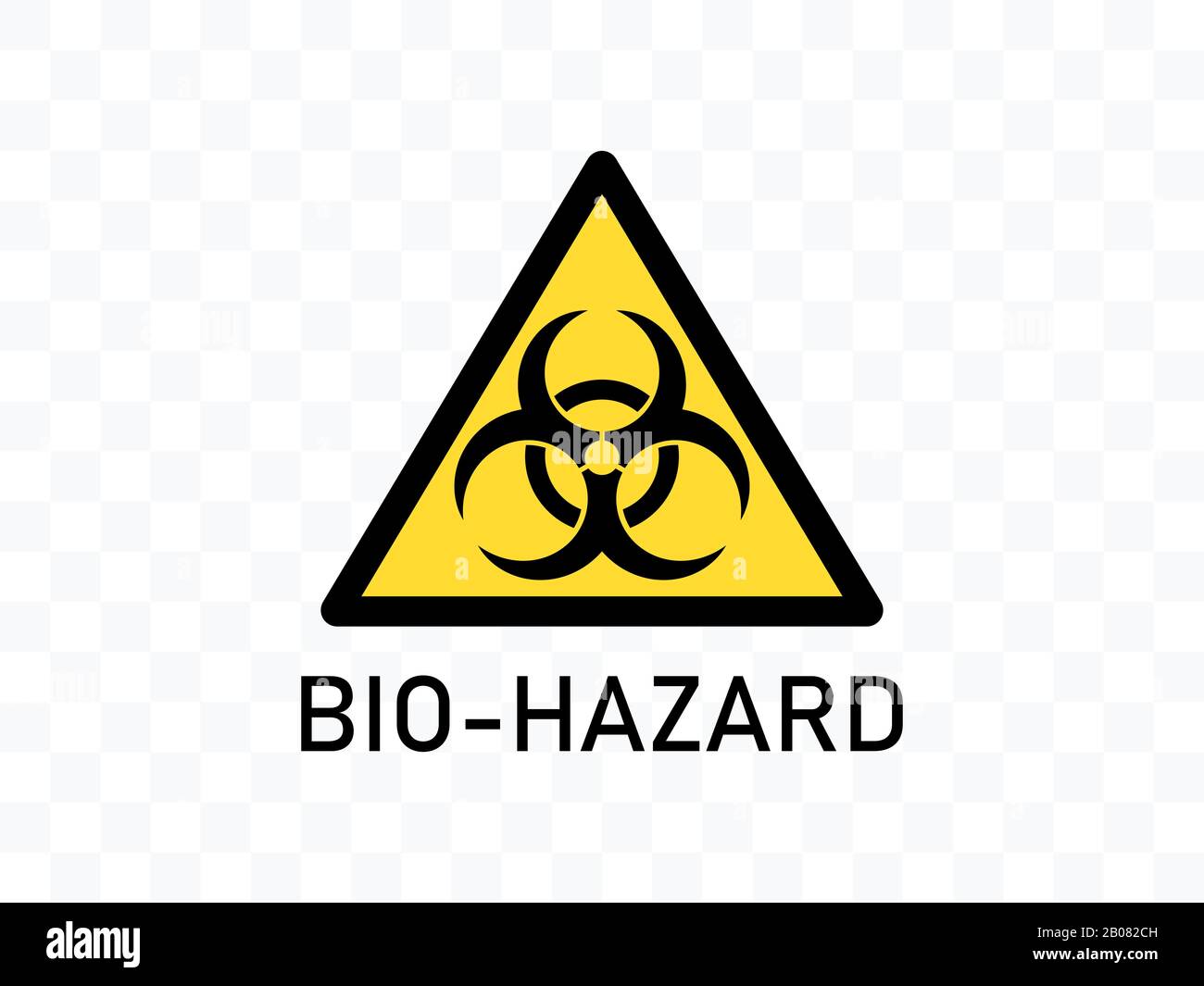 Biologisches Warnzeichen. Vektorgrafiken, flaches Design. Stock Vektor