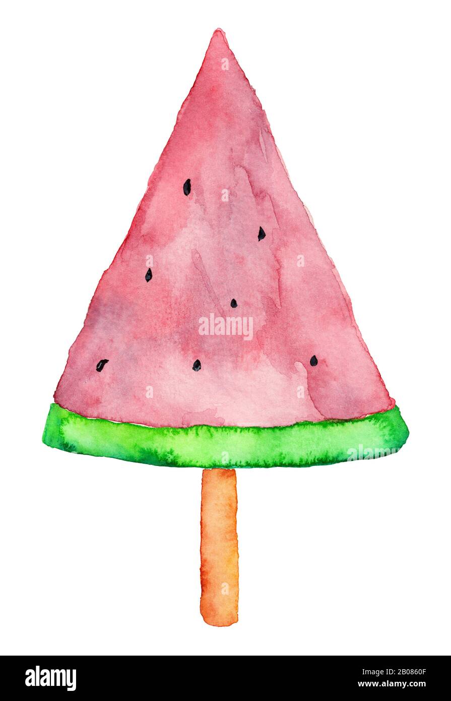 Wassermelonenwatercolor Stockfoto