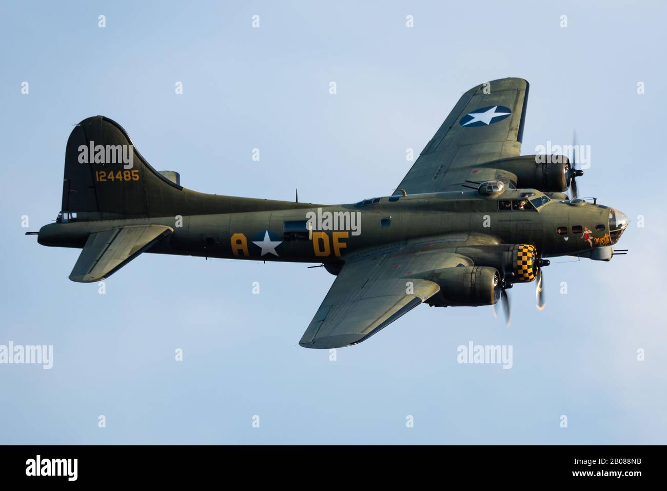 Der schöne schwere Bomber Boeing B-17 Flying Fortress 'Sally B' wurde in den 1930er Jahren für das United States Army Air Corps (USAAC) entwickelt. Stockfoto