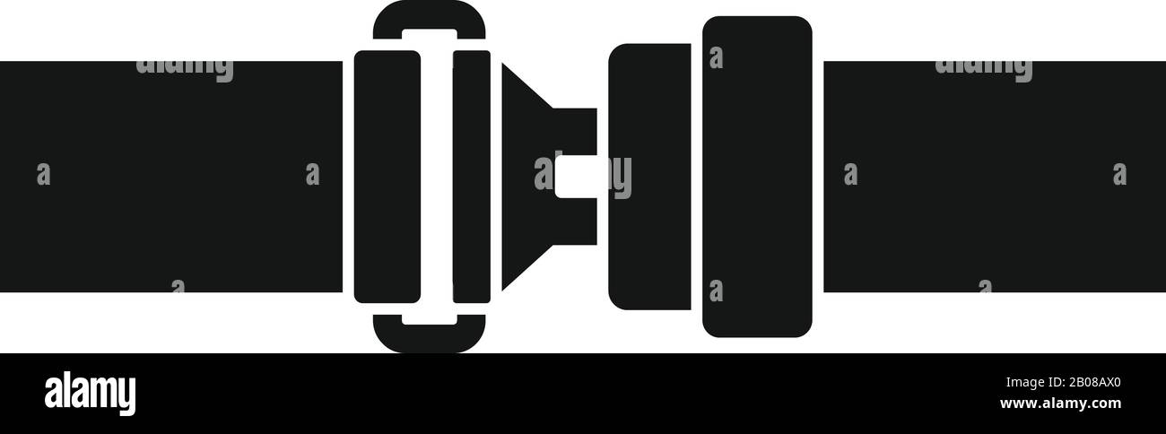 Symbol Sicherheitsgurt abstürzen. Einfache Darstellung des Crash-Gurt-Vektorsymbols für Web-Design isoliert auf weißem Hintergrund Stock Vektor