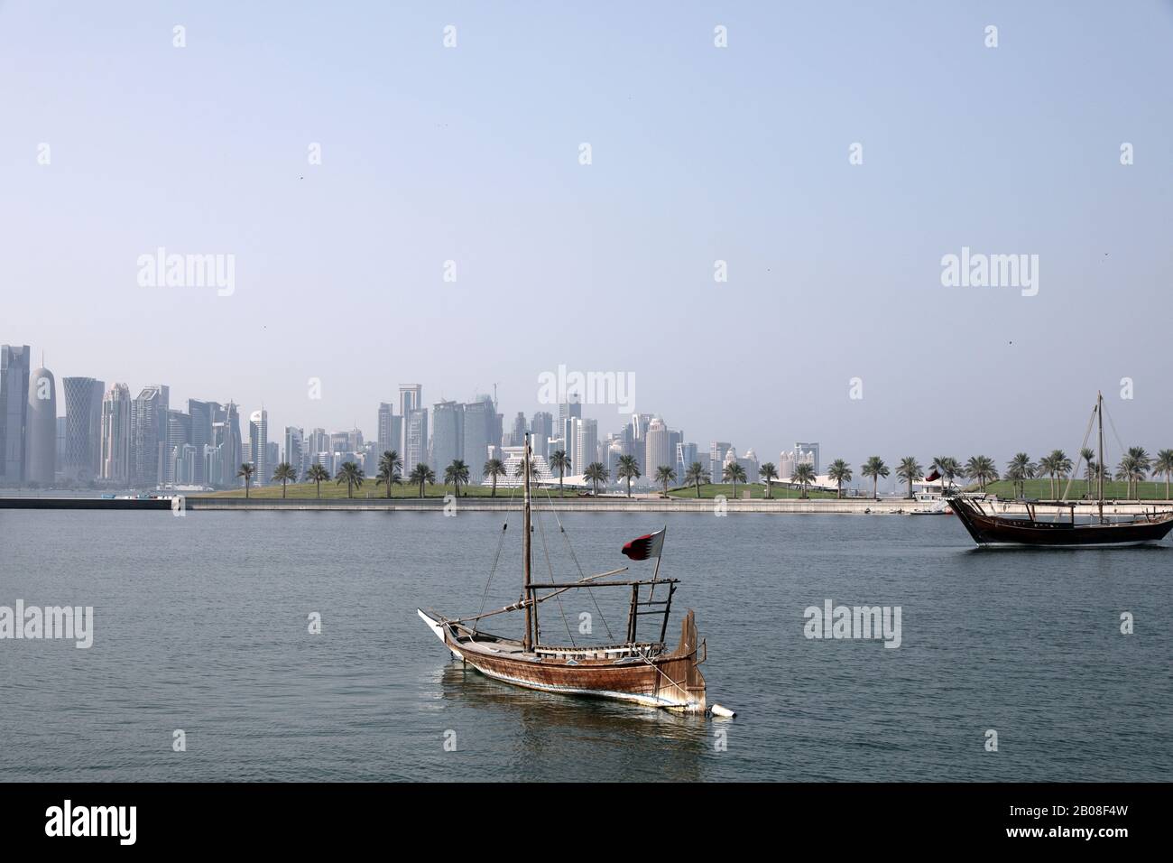 East Mound-Skyline View, Doha, Katar am 10. Oktober 2019 Stockfoto