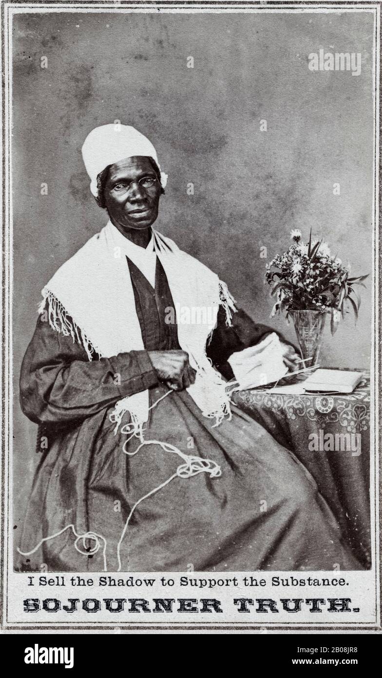 Aufenthaltswahrheit (ca. 1797-1883), Antisklavereiprediger, Abolitionist, Porträtfoto, 1864 Stockfoto