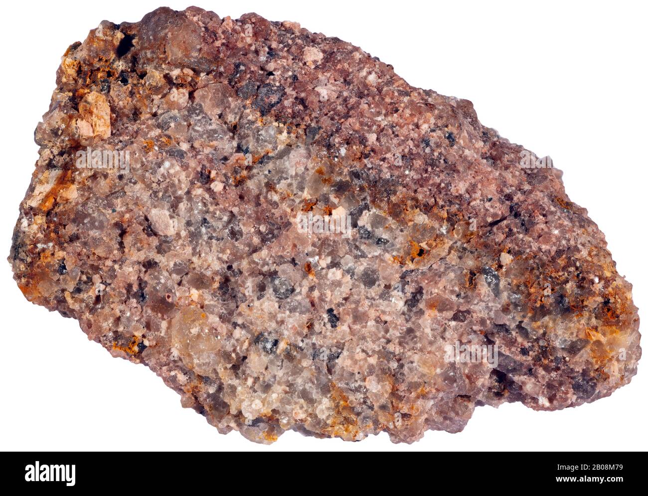 Sandstein, Siliklastic, Grenville, Quebec Sandstein ist ein klastisches sedimentäres Gestein, das hauptsächlich aus sandgroßen (0,0625 bis 2 mm) Mineralpartikeln oder besteht Stockfoto