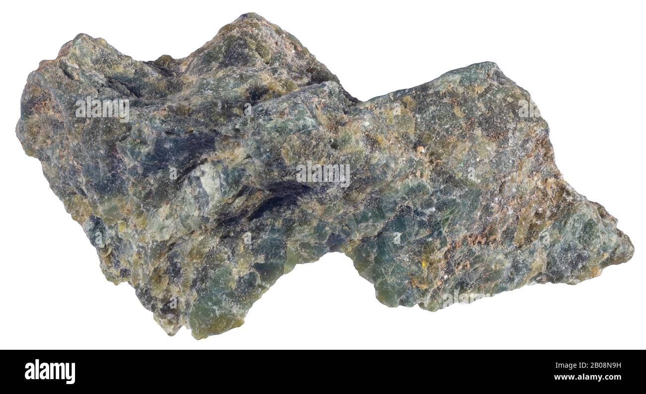 Sismondite, auch Chloritoid, Non Foliated, Thetford Mines, Quebec Sismondite ist ein grünlich-graues oder schwarzes Mineral, das Chlorit ähnelt, das in Metamor gefunden wurde Stockfoto
