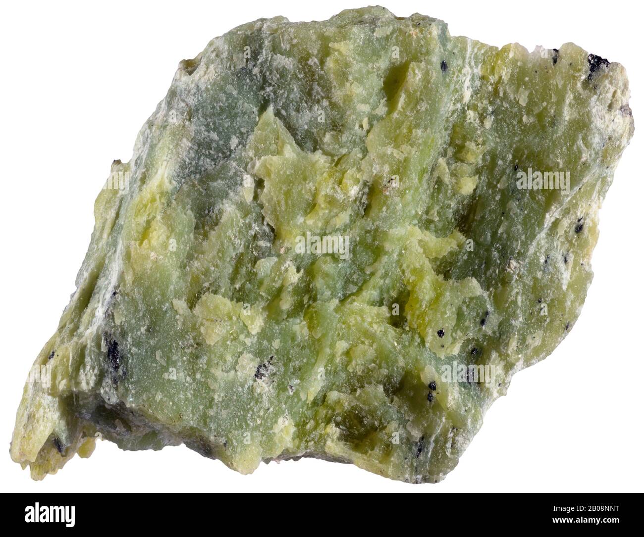 Steirische Jade, Thetford Mines, Quebec Steirische Jade ist eine Vielzahl von Klinochloriten, aluminösen Serpentinen und pennine, die Jade ähnelt. Keine echte Jade Stockfoto