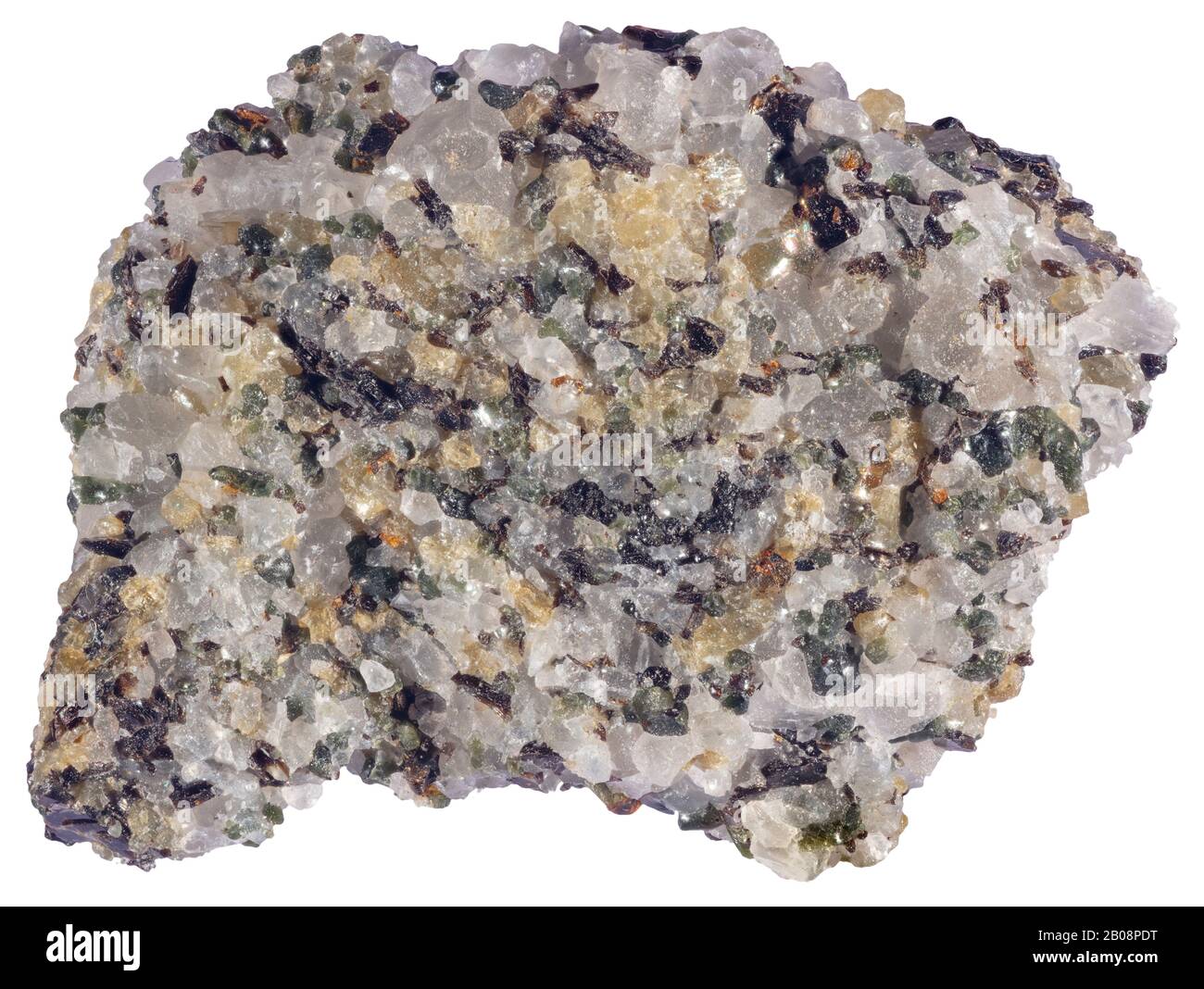 Tonalite, Plutonic, Renfrew, Ontario Tonalite ist ein igneöser, plutonischer (intrusiver) Felsen mit felsischer Zusammensetzung und phaneritischer Struktur. Stockfoto