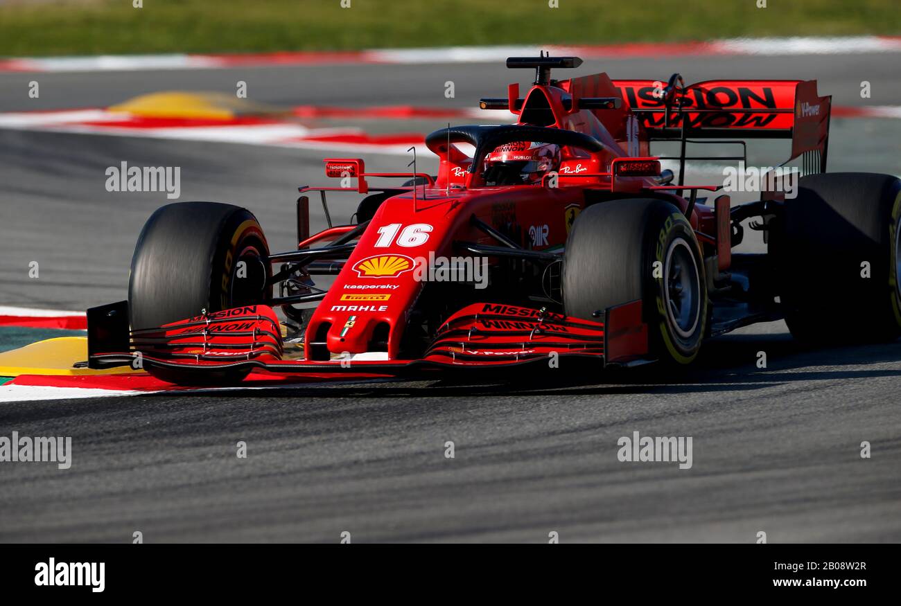 Motorsports: FIA-Formel-1-Weltmeisterschaft 2020, Preseason Testing in Barcelona, #16 Charles Leclerc (MCO, Scuderia Ferrari Mission Winnow), Nutzung weltweit Stockfoto