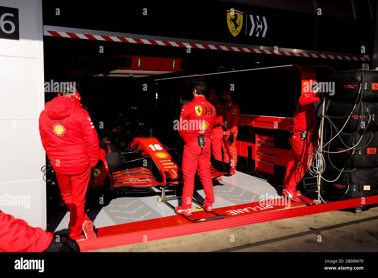 Motorsports: FIA-Formel-1-Weltmeisterschaft 2020, Preseason Testing in Barcelona, #16 Charles Leclerc (MCO, Scuderia Ferrari Mission Winnow), Nutzung weltweit Stockfoto