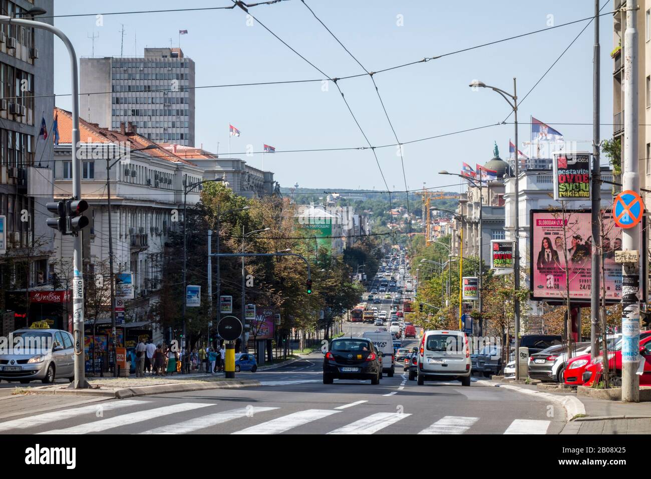 Kneza Milosa in Belgrad-Serbien Stockfoto