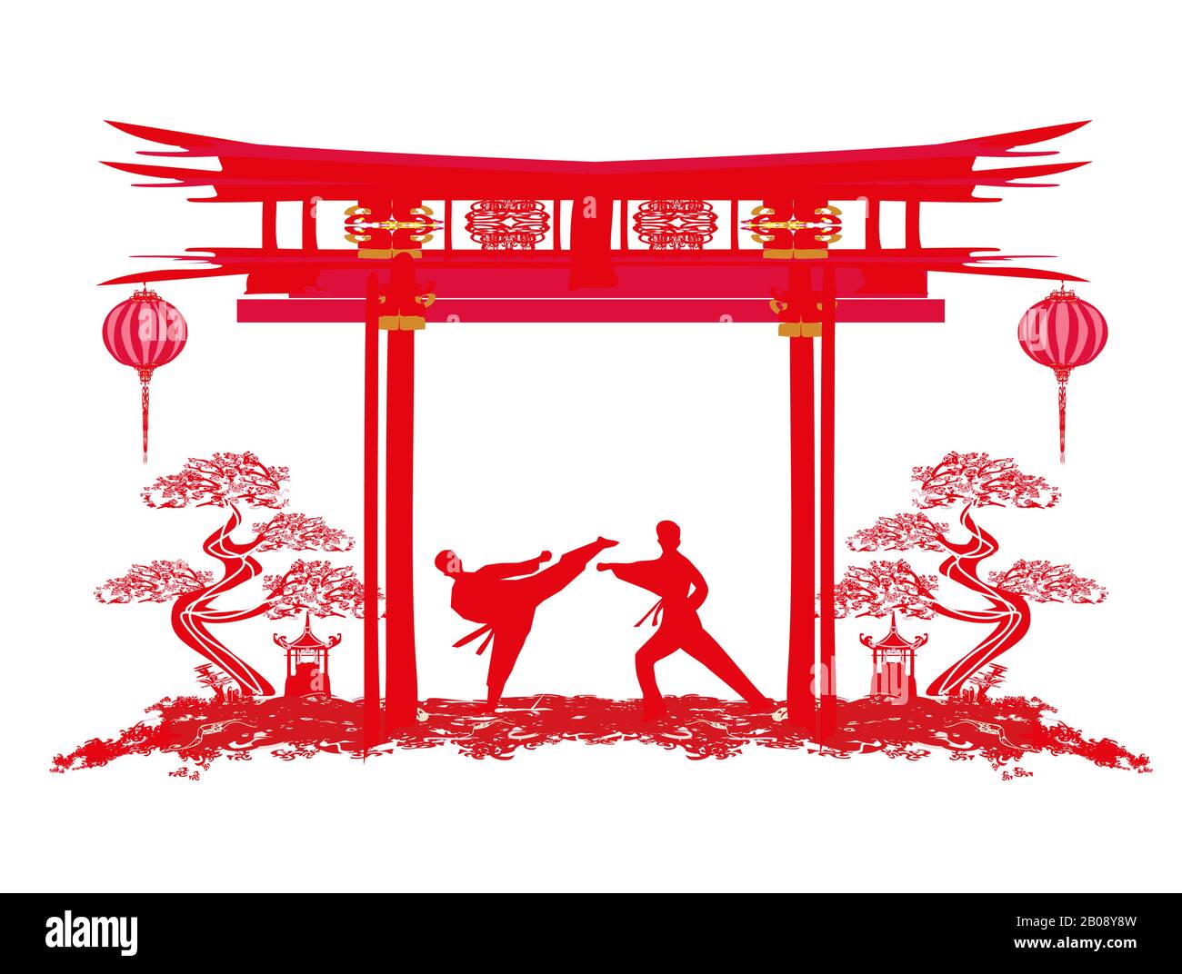 Karate Berufe - Abstraktion Karte Stockfoto