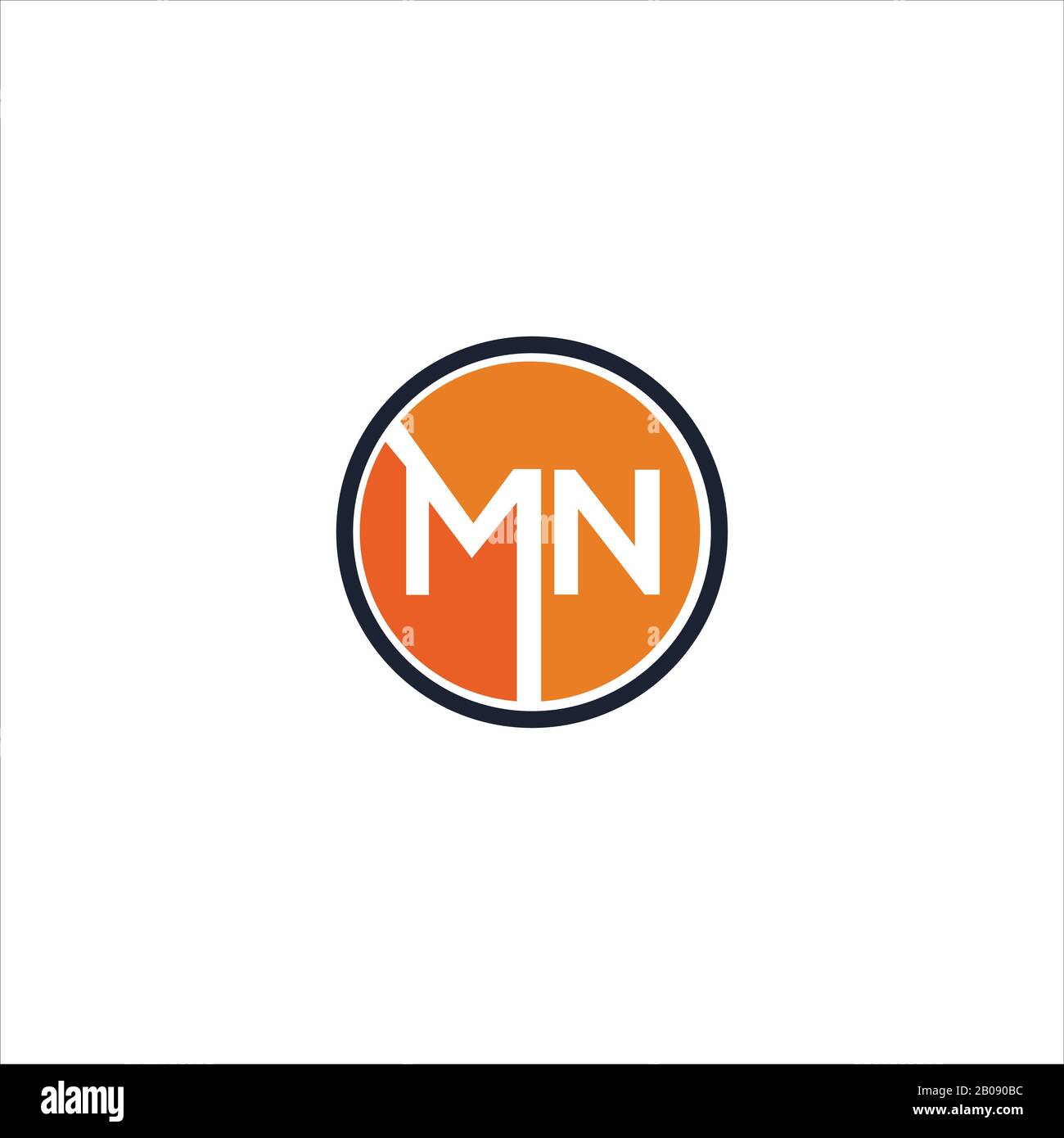 Vorlage für das Vektor-Design mit Anfangsbuchstaben MN oder nm-Logo Stock Vektor