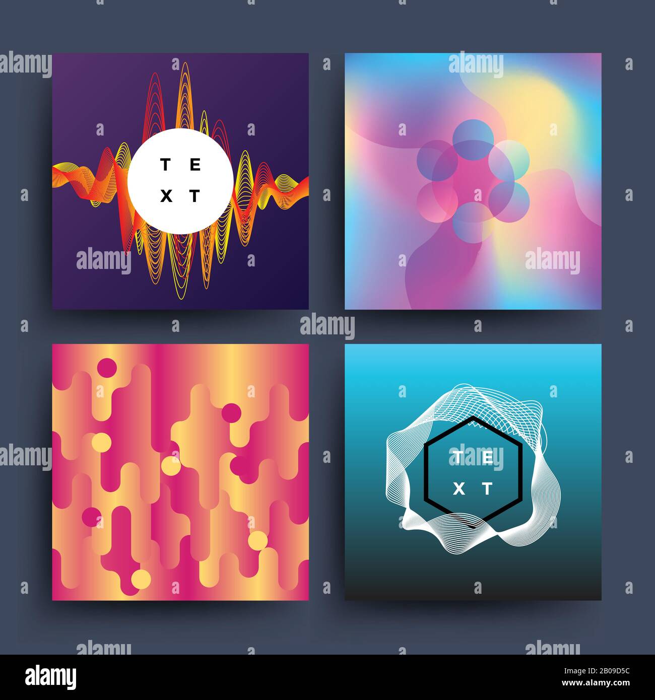 Material, dynamisch, Motion 2d trendige Vektorhintergründe. Bannerkarte mit dynamischem Muster für Broschürenabdeckung, Flyer mit farbiger Dynamik für Präsentationsabbildung Stock Vektor