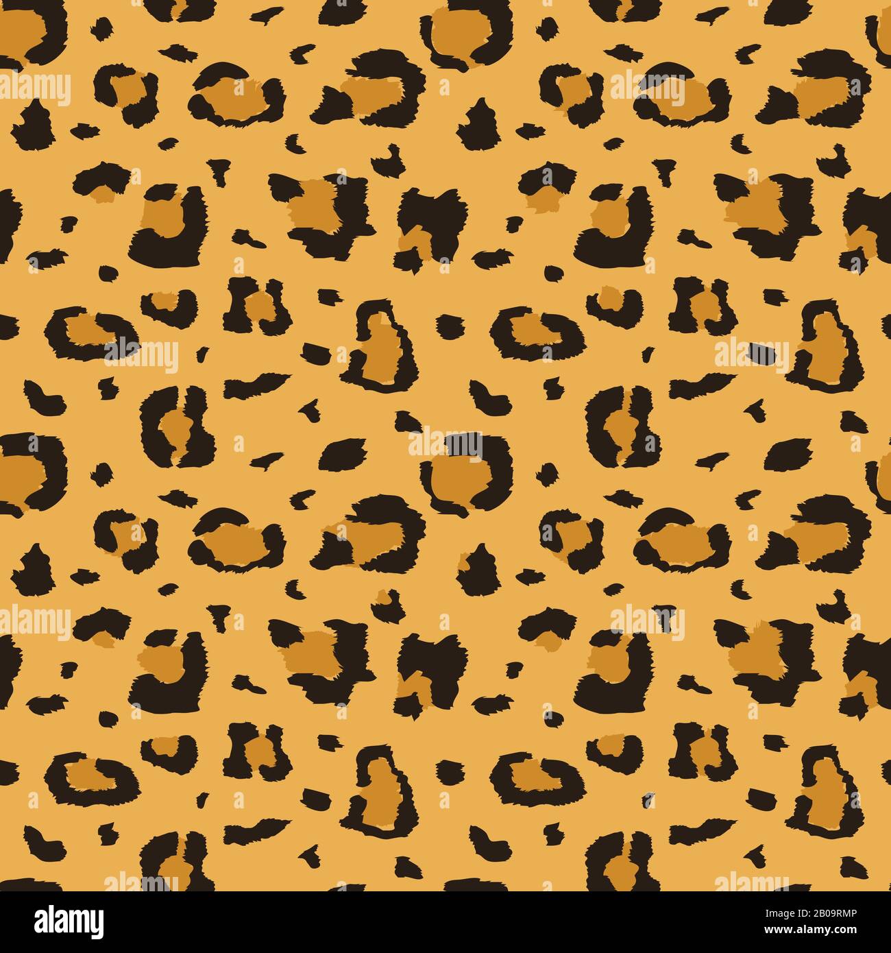 Afrikanischer Gepard, Leopardenfell Vektor nahtlose Textur, Stoffmuster. Wilde afrikanische Tiere Haut, Illustration des Leopardenmusters Stock Vektor