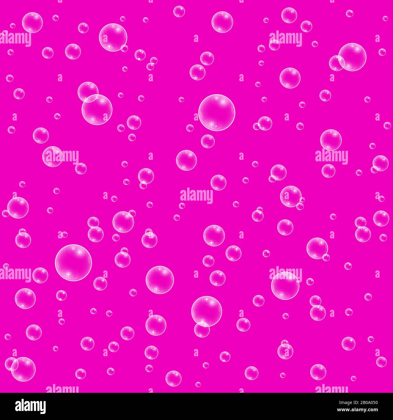 Rosa Vektor realistische Muster von Wasserblasen. Abbildung: Kondensation im Hintergrund Stock Vektor