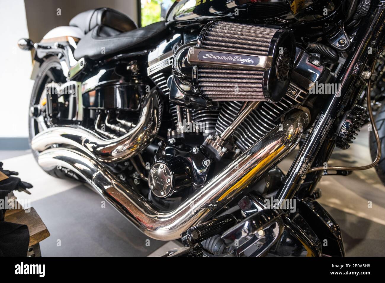 Harley-Davidson Hat Berkshire England Gelesen Stockfoto