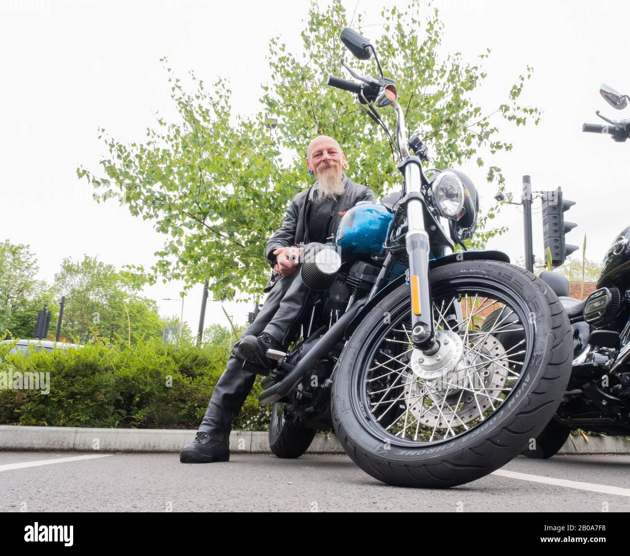 MCC Kevin bei Harley-Davidson Reading Berkshire England Stockfoto