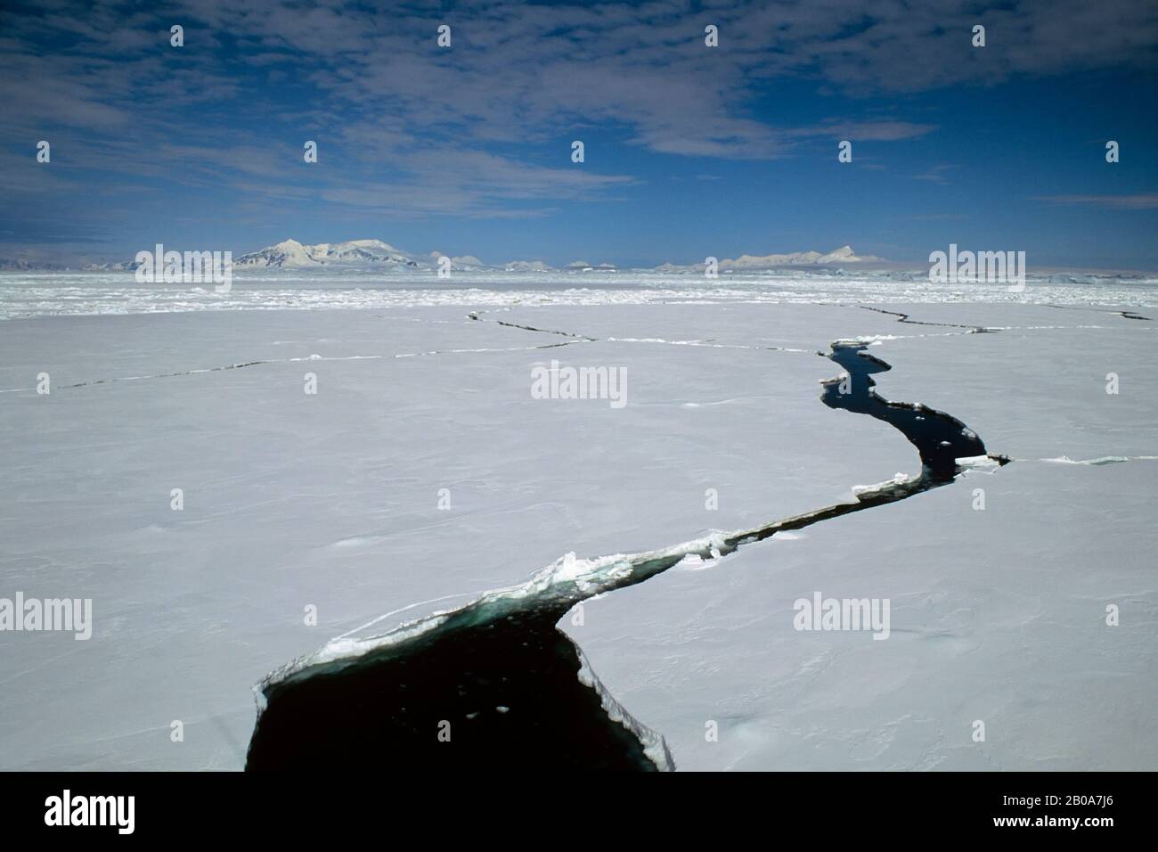 ANTARKTISCHE HALBINSEL, NAHE DER ADELAIDE-INSEL, FÜHRT IN PACKEIS Stockfoto