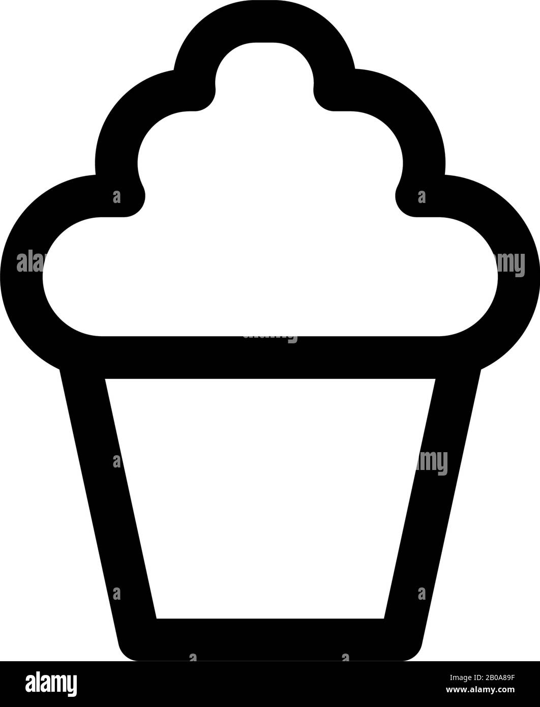 Cupcake Icon Design Vektorvorlage Stock Vektor