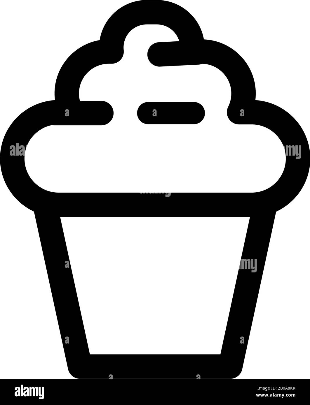 Cupcake Icon Design Vektorvorlage Stock Vektor