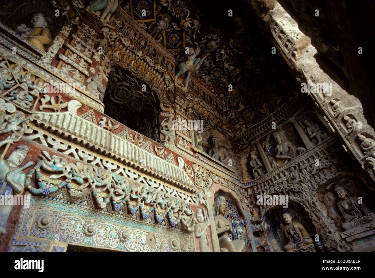 CHINA, DATONG, YUNGANG-HÖHLEN, INTERIEUR Stockfoto