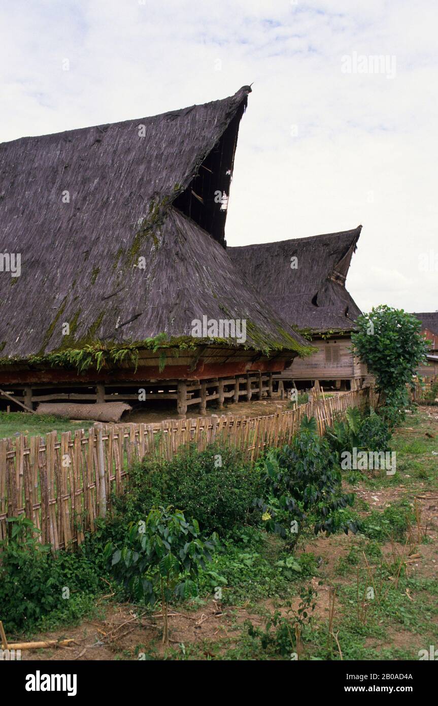 ASIEN, INDONESIEN, SUMATRA, LINGGA, KARO BATAK DORF, TRADITIONELLE HÄUSER Stockfoto