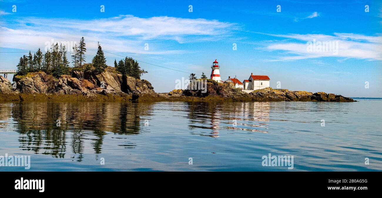 East Quoddy Head Lighthouse in New Brunswick, Kanada Stockfoto
