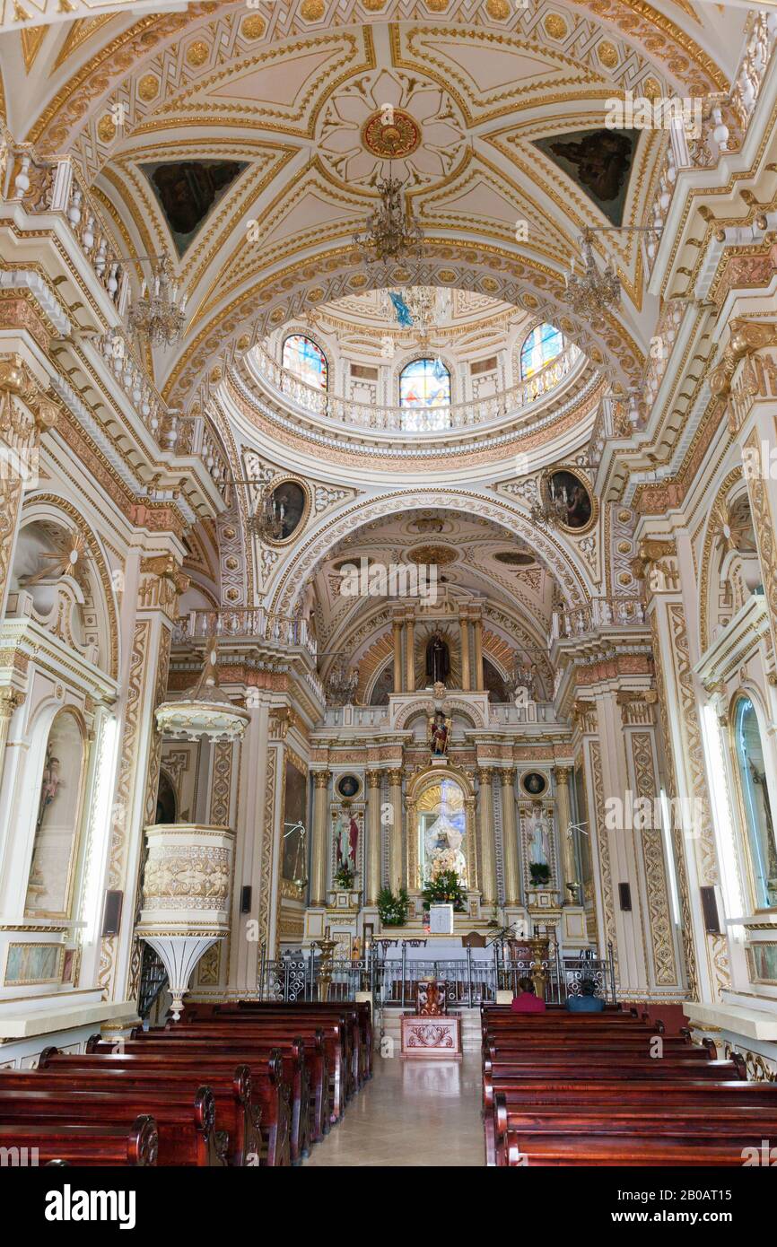 Kirche Unserer Lieben Frau der Heilmittel, Cholula, Puebla, Mexiko, Mittelamerika Stockfoto