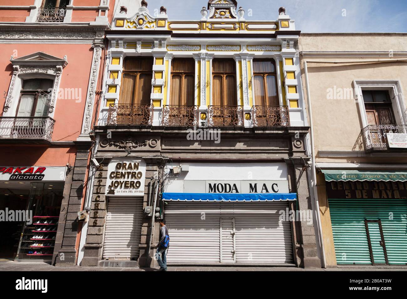 Schöne Gebäude im Historischen Zentrum von Puebla, Puebla, Mexiko, Mittelamerika Stockfoto