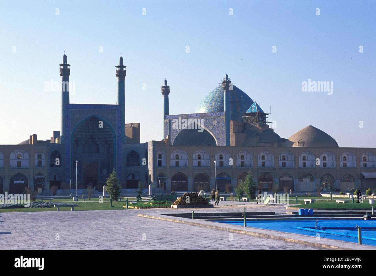 IRAN, ESFAHAN, EMAN KHULENI PLATZ, (KÖNIGSPLATZ), BLICK AUF DIE IMAM-MOSCHEE Stockfoto