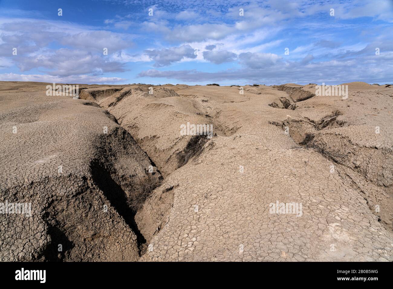 Störungen der Erdkruste, Folge des Erdbebens Stockfoto