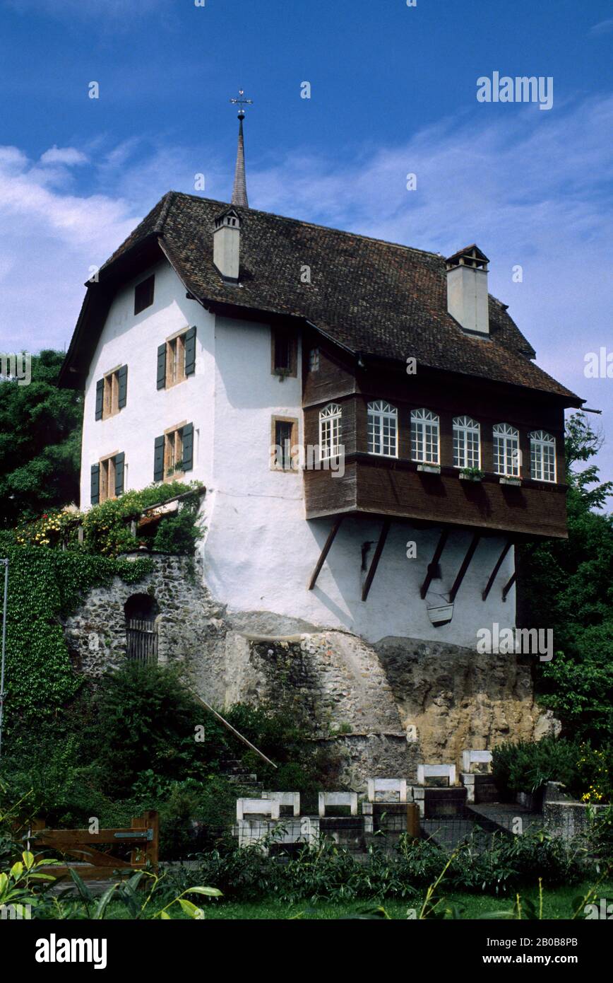 SCHWEIZ, SPIEZ, HAUS Stockfoto