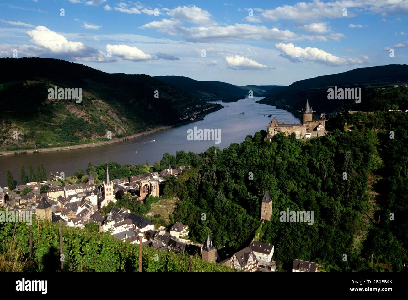 DEUTSCHLAND, RHEIN, BACHARACH, FESTUNG STAHLECK Stockfoto