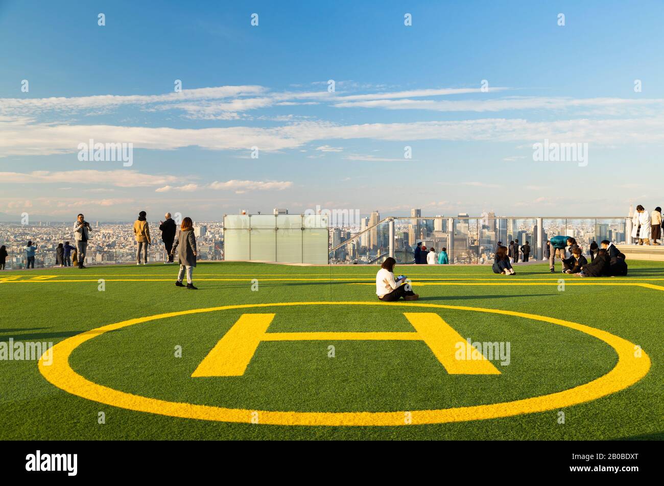 Dach des Shibuya Scramble Square, Shibuya, Tokio, Japan Stockfoto