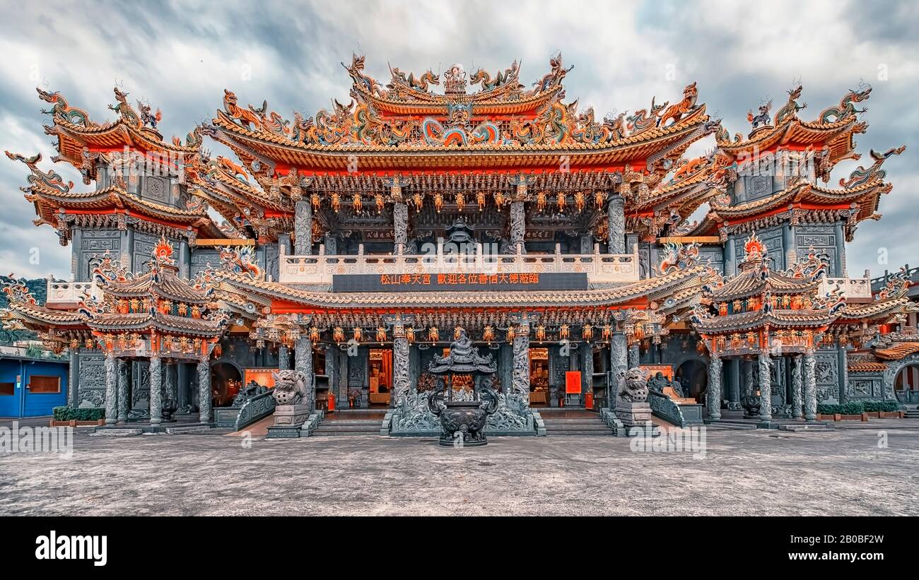 Fassade des Fengtian-Tempels in Taiwan Stockfoto