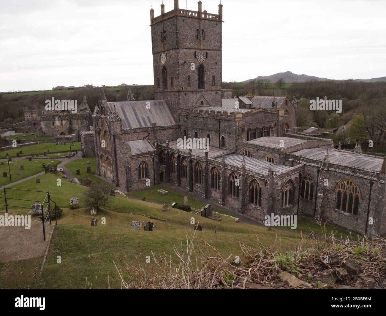 Kathedrale von St. Davids, Pembrokeshire, Wales Stockfoto