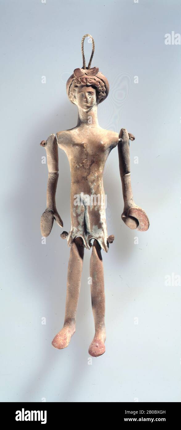 Unbekannte Künstlerin, Zusammengefügte Female Doll, n.d., geformter Ton, 5 7/8 Zoll (15 cm.) Stockfoto